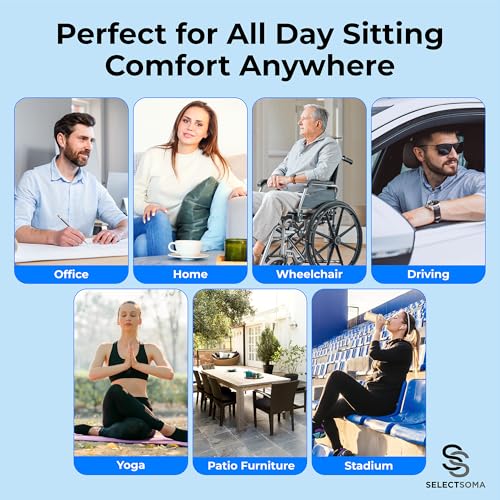 Minimalist SelectSoma Double-Thick Gel Seat Cushion for Long Sitting Set