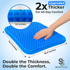 Minimalist SelectSoma Double-Thick Gel Seat Cushion for Long Sitting Set