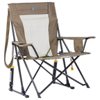 Patented Spring-Action Comfort Pro Rocker XL - Choice 107 - Heavy-Duty Kickback Rocker with Beverage Holder - Heathered Aged Fatigue