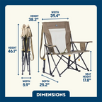 Patented Spring-Action Comfort Pro Rocker XL - Choice 107 - Heavy-Duty Kickback Rocker with Beverage Holder Detail