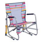 Patented Spring-Action Beach Rocker - Choice 712 - RoadTrip Rocker Smooth Motion Camp Chair - Multi Stripe