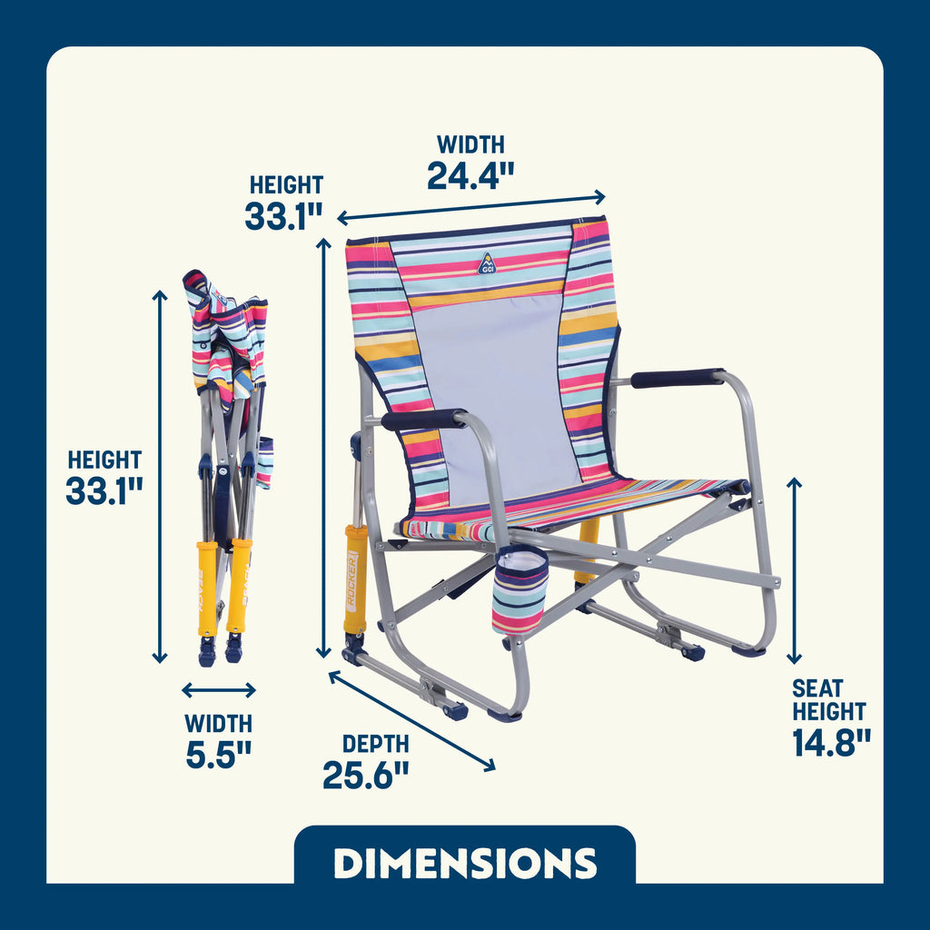 Patented Spring-Action Beach Rocker - Choice 712 - RoadTrip Rocker Smooth Motion Camp Chair Detail