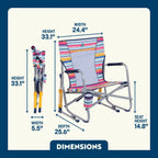 Patented Spring-Action Beach Rocker - Choice 712 - RoadTrip Rocker Smooth Motion Camp Chair Detail