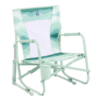 Patented Spring-Action Beach Rocker - Choice 712 - RoadTrip Rocker Smooth Motion Camp Chair - Green Beach Wave