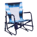 Patented Spring-Action Beach Rocker - Choice 712 - RoadTrip Rocker Smooth Motion Camp Chair - Blue Beach Wave
