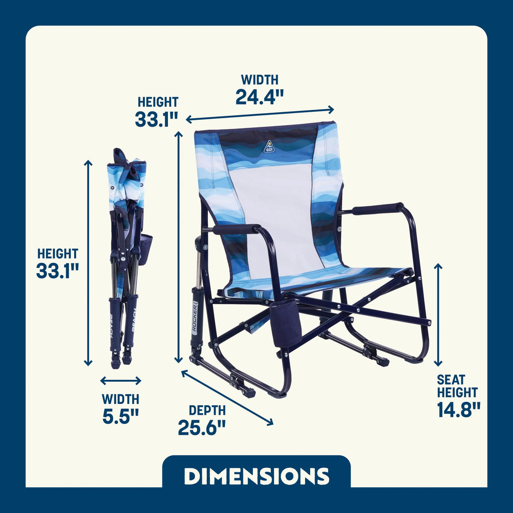Patented Spring-Action Beach Rocker - Choice 712 - RoadTrip Rocker Smooth Motion Camp Chair Detail