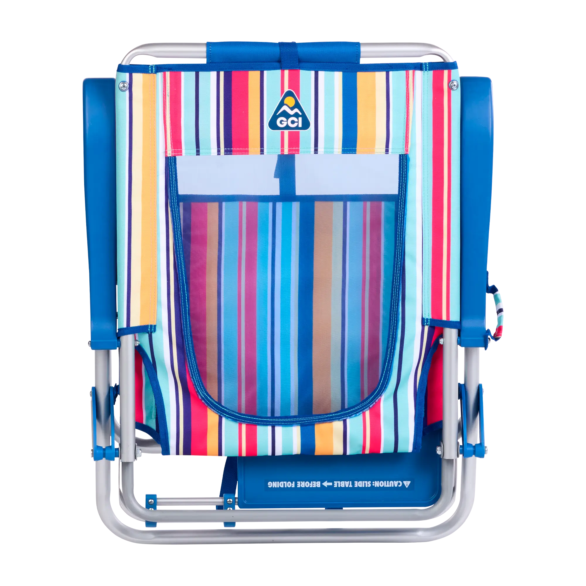 Sand-Friendly Big Surf with Slide Table - Choice 334 - Multi-Position Outdoor Beach Chair with Pillow Detail
