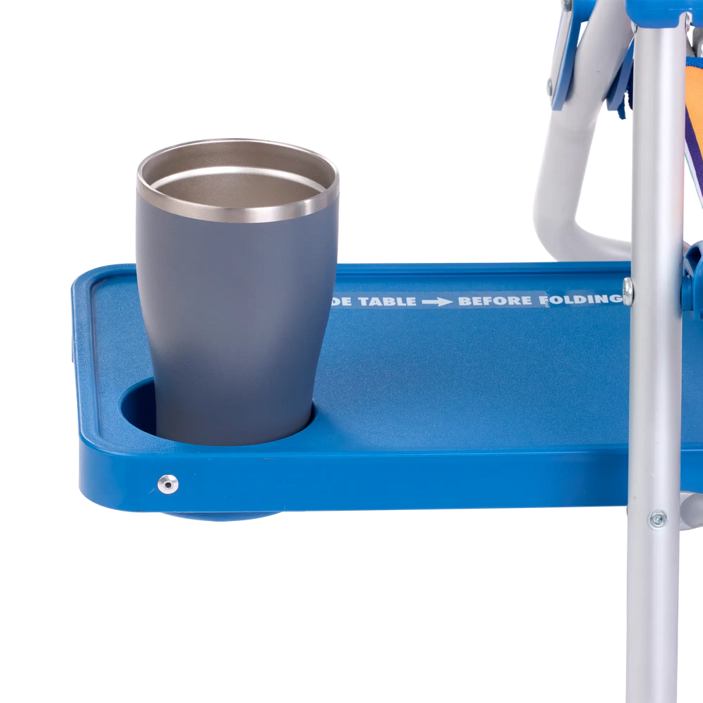 Sand-Friendly Big Surf with Slide Table - Choice 334 - Multi-Position Outdoor Beach Chair with Pillow Detail