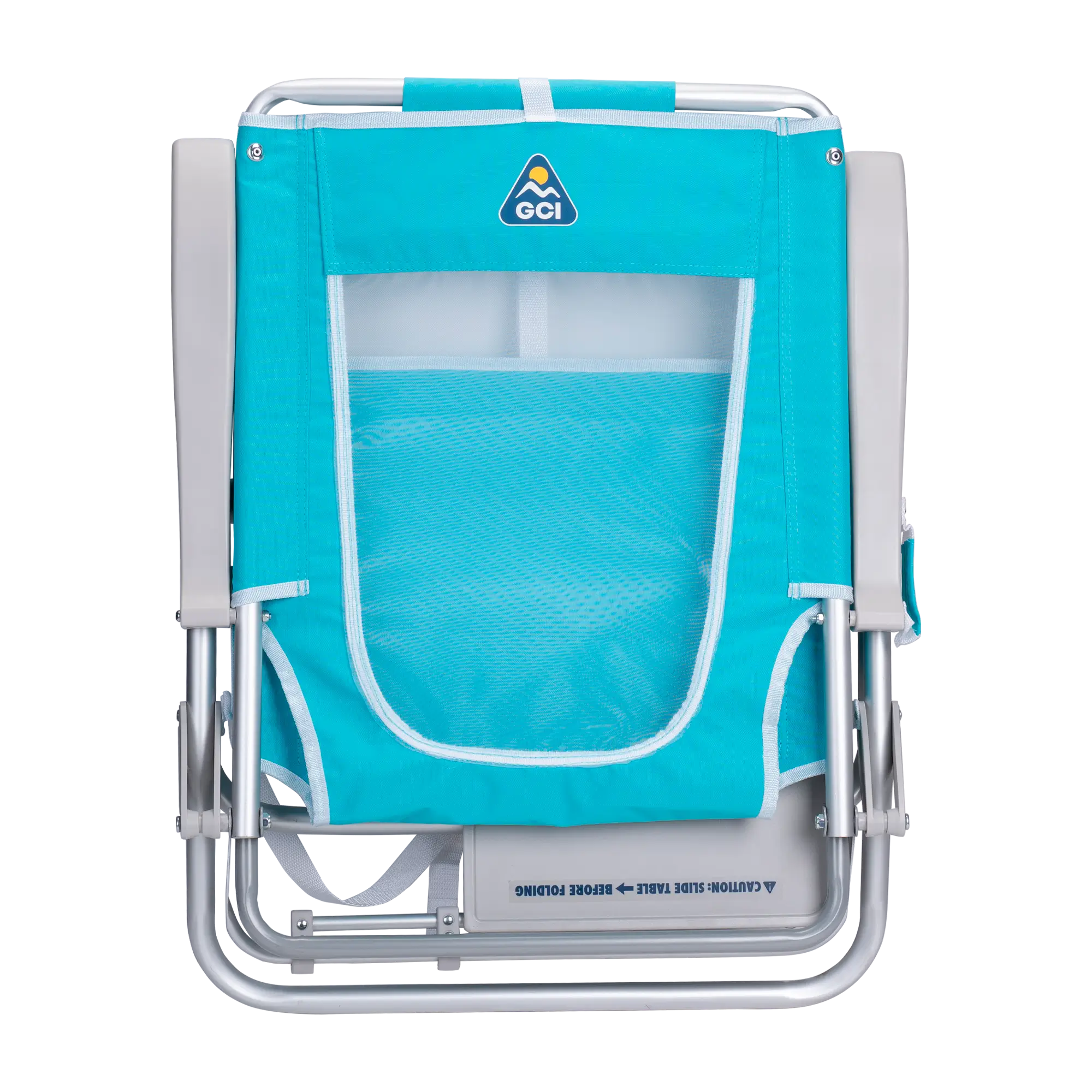 Sand-Friendly Big Surf with Slide Table - Choice 334 - Multi-Position Outdoor Beach Chair with Pillow Detail