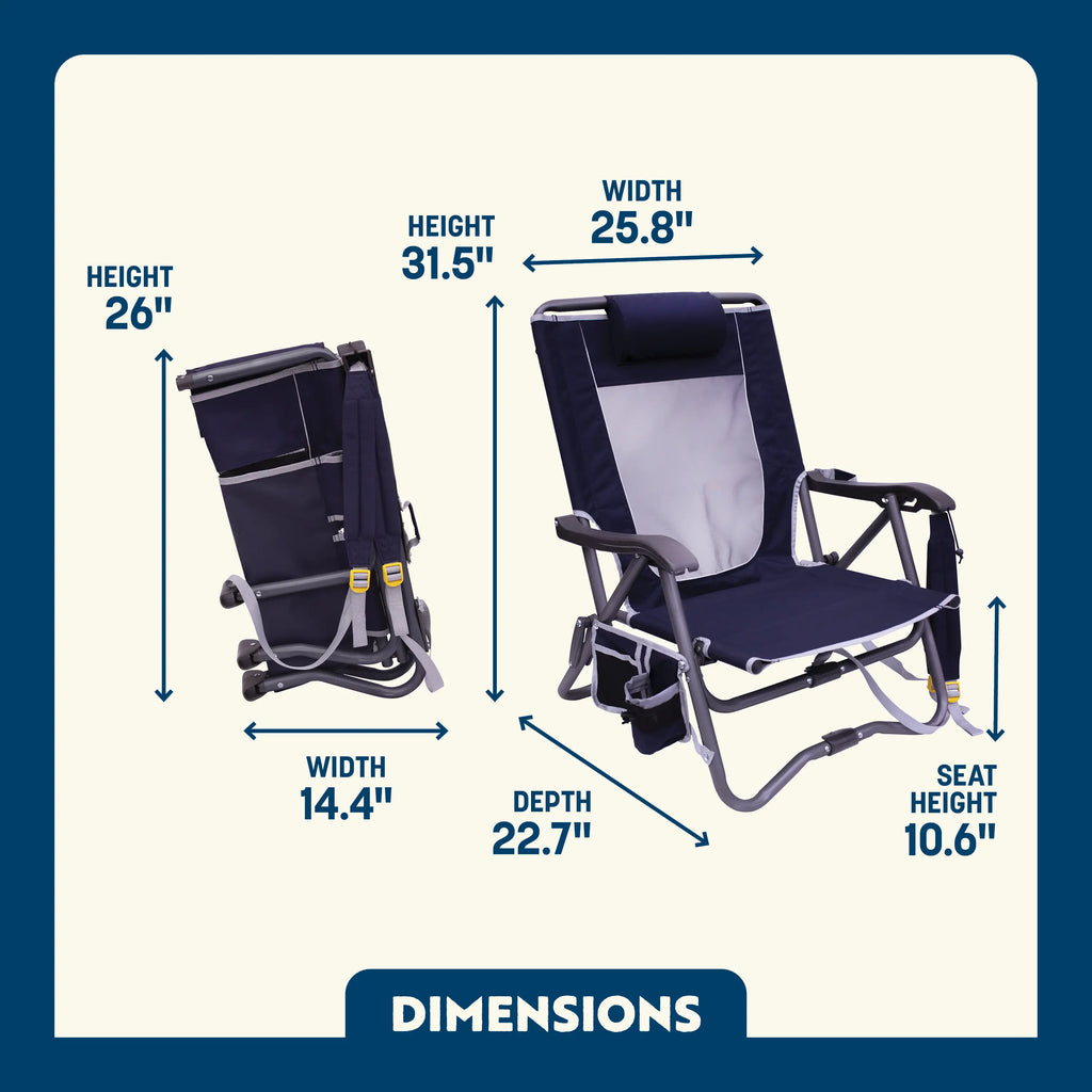 Ultra-Compact Bi-Fold Slim Event Chair - Choice 334 - Ultra-Lightweight Telescoping PackSeat Travel Stool Detail