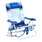 Rust-Resistant Aluminum Backpack Beach Chair - Choice 709 - Multi-Position Outdoor Beach Chair with Pillow - Wave