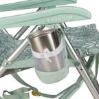 Rust-Resistant Aluminum Backpack Beach Chair - Choice 709 - Multi-Position Outdoor Beach Chair with Pillow Detail
