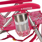 Rust-Resistant Aluminum Backpack Beach Chair - Choice 709 - Multi-Position Outdoor Beach Chair with Pillow Detail
