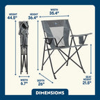 Micro-Folding Comfort Quad Chair - Choice 989 - Space-Saving Micro-Folding Chair for Backpacking Detail