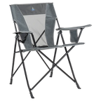 Micro-Folding Comfort Quad Chair - Choice 989 - Space-Saving Micro-Folding Chair for Backpacking - Heathered Pewter