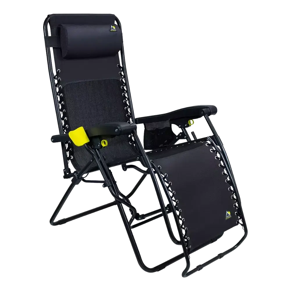 Rust-Resistant Aluminum Freeform Zero Gravity Lounger Bundle - Choice 507 - Low-Profile Reclining Beach Chair with Backpack Straps Detail