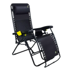 Rust-Resistant Aluminum Freeform Zero Gravity Lounger Bundle - Choice 507 - Low-Profile Reclining Beach Chair with Backpack Straps Detail