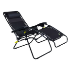Rust-Resistant Aluminum Freeform Zero Gravity Lounger Bundle - Choice 507 - Low-Profile Reclining Beach Chair with Backpack Straps Detail