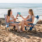 Rust-Resistant Aluminum Backpack Beach Chair - Choice 709 - Multi-Position Outdoor Beach Chair with Pillow Detail