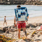 Rust-Resistant Aluminum Backpack Beach Chair - Choice 709 - Multi-Position Outdoor Beach Chair with Pillow Detail