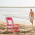 Rust-Resistant Aluminum Backpack Beach Chair - Choice 709 - Multi-Position Outdoor Beach Chair with Pillow Detail