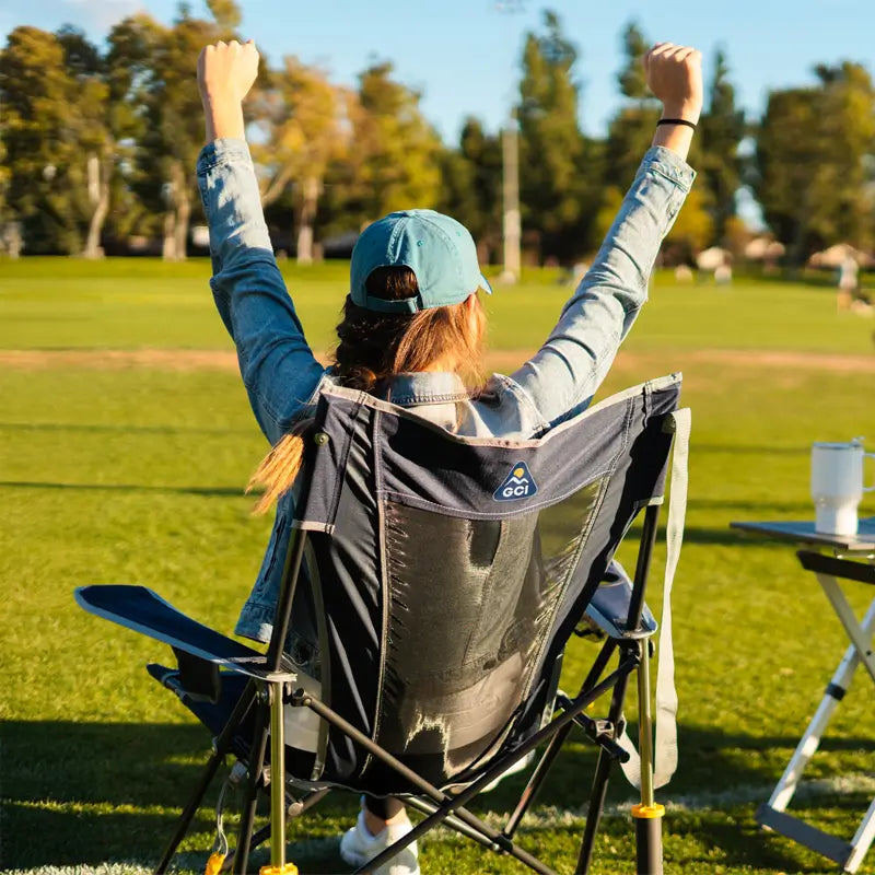 Patented Spring-Action Comfort Pro Rocker - Choice 375 - Patented Spring-Action Rocking Chair for Camping Detail