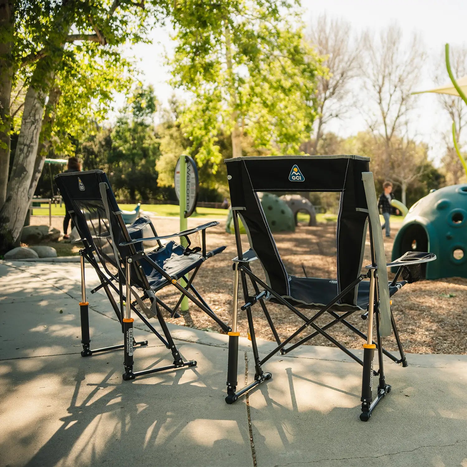Patented Spring-Action Comfort Pro Rocker - Choice 375 - Patented Spring-Action Rocking Chair for Camping Detail