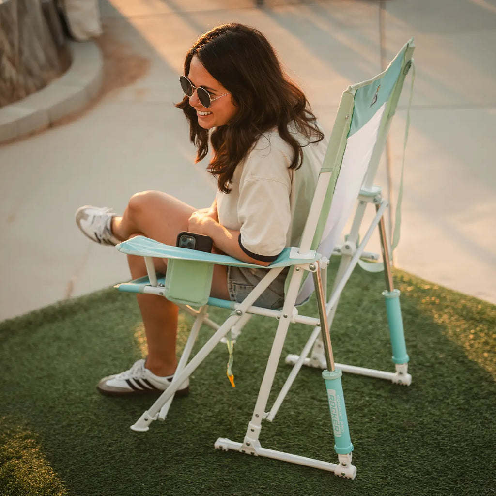 Patented Spring-Action Comfort Pro Rocker - Choice 375 - Patented Spring-Action Rocking Chair for Camping Detail