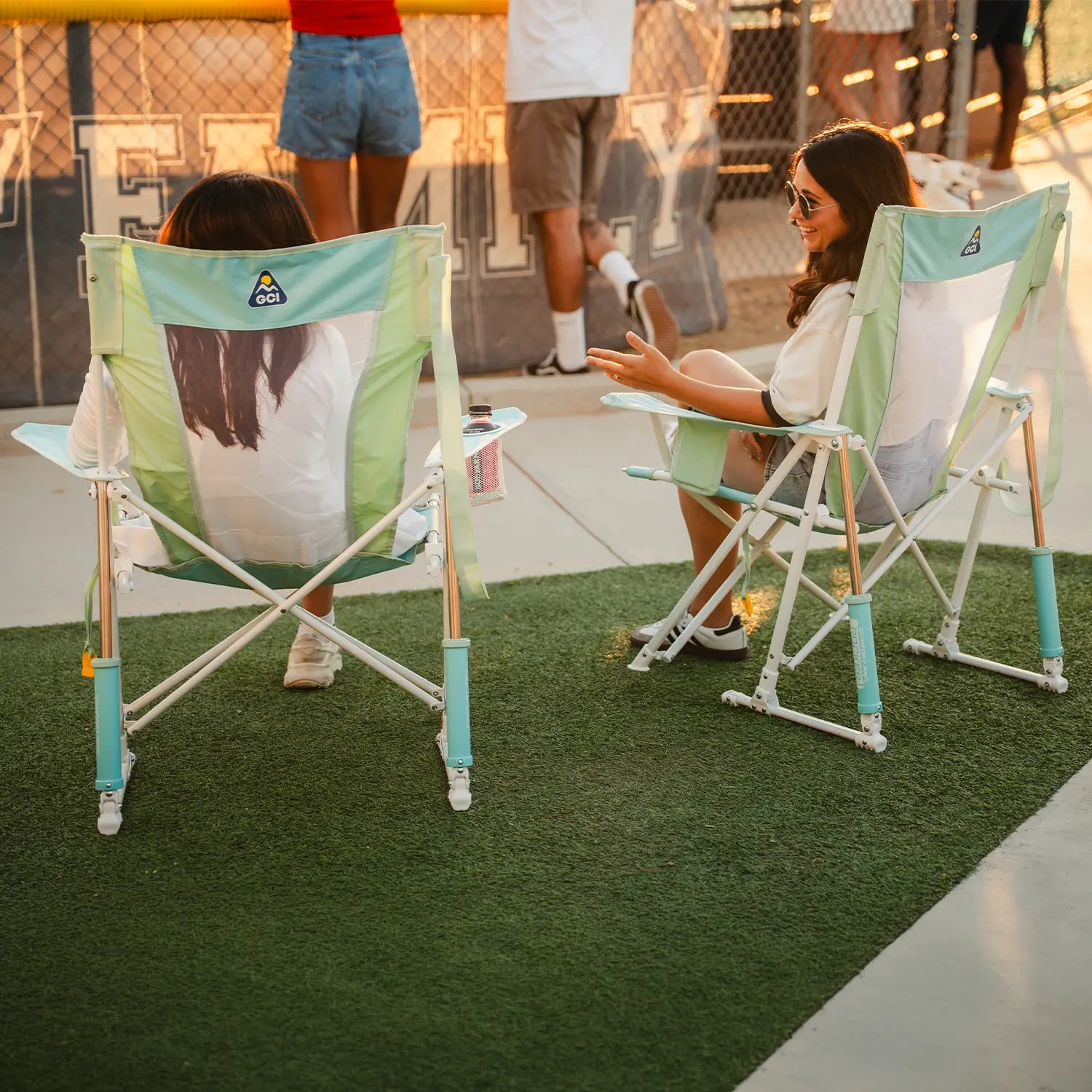 Patented Spring-Action Comfort Pro Rocker - Choice 375 - Patented Spring-Action Rocking Chair for Camping Detail