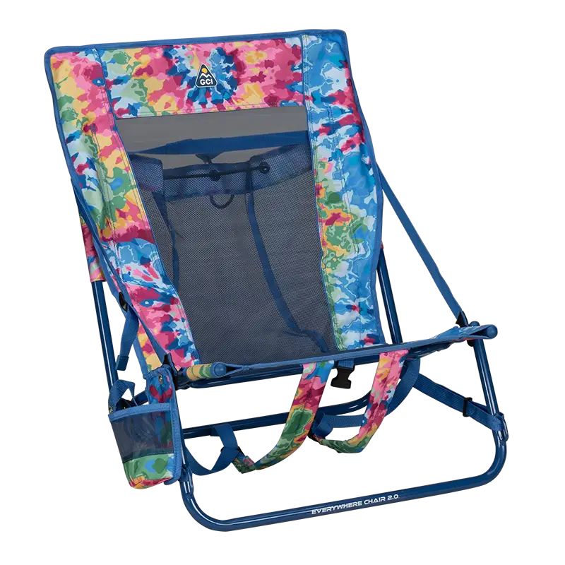 Low-Profile Everywhere Chair 2 - Choice 656 - Rust-Resistant Aluminum Sand-Friendly Lounge Chair - Tie Dye