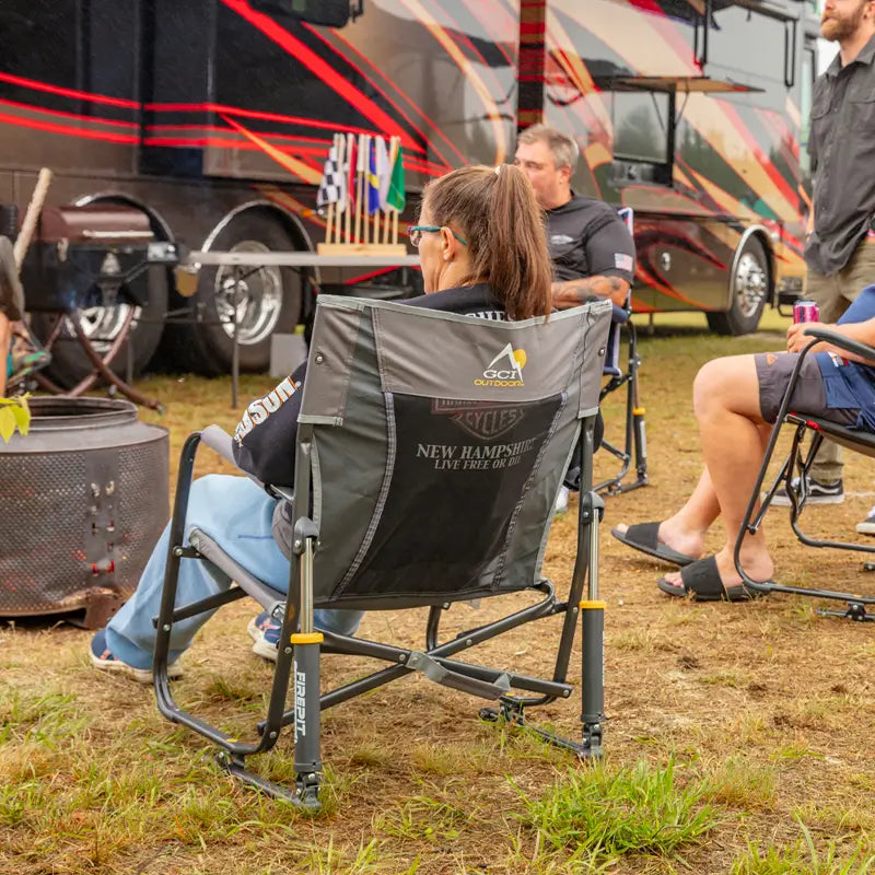 Smooth Motion FirePit Rocker - Choice 737 - RoadTrip Rocker Smooth Motion Camp Chair Detail