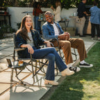 Premium All-Weather Freestyle Rocker with Side Table - Choice 853 - Freestyle Rocker Portable Outdoor Folding Chair Detail