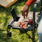 Premium All-Weather Freestyle Rocker with Side Table - Choice 853 - Freestyle Rocker Portable Outdoor Folding Chair Detail