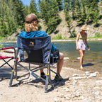 Smooth Motion Freestyle Rocker XL - Choice 552 - Heavy-Duty Kickback Rocker with Beverage Holder Detail