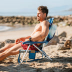Rust-Resistant Aluminum Backpack Beach Chair - Choice 709 - Multi-Position Outdoor Beach Chair with Pillow Detail