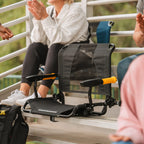 Premium All-Weather Stadium Rock-Cliner - Choice 540 - Patented Spring-Action Rocking Chair for Camping Detail