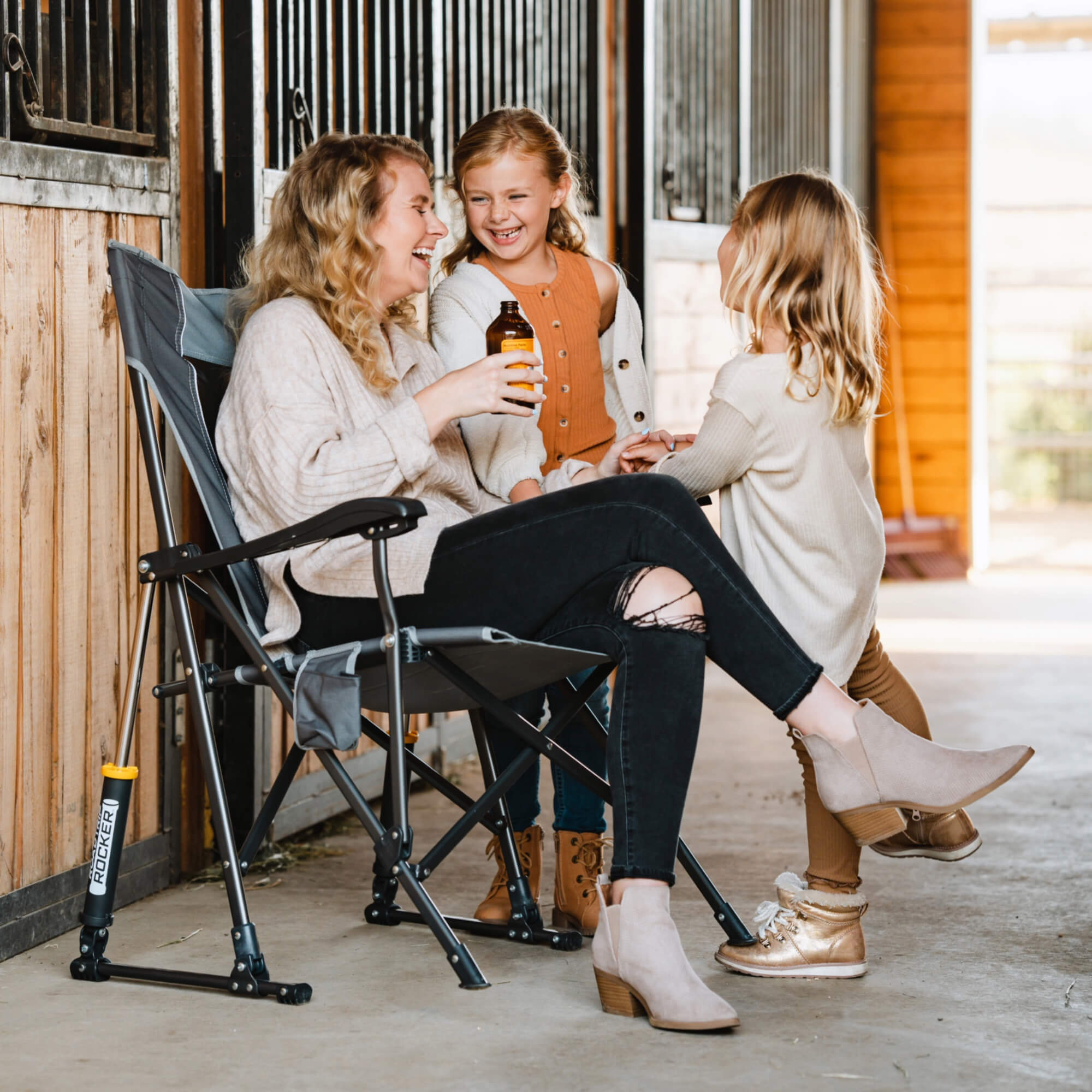 Smooth Motion RoadTrip Rocker - Choice 855 - Patented Spring-Action Rocking Chair for Camping Detail