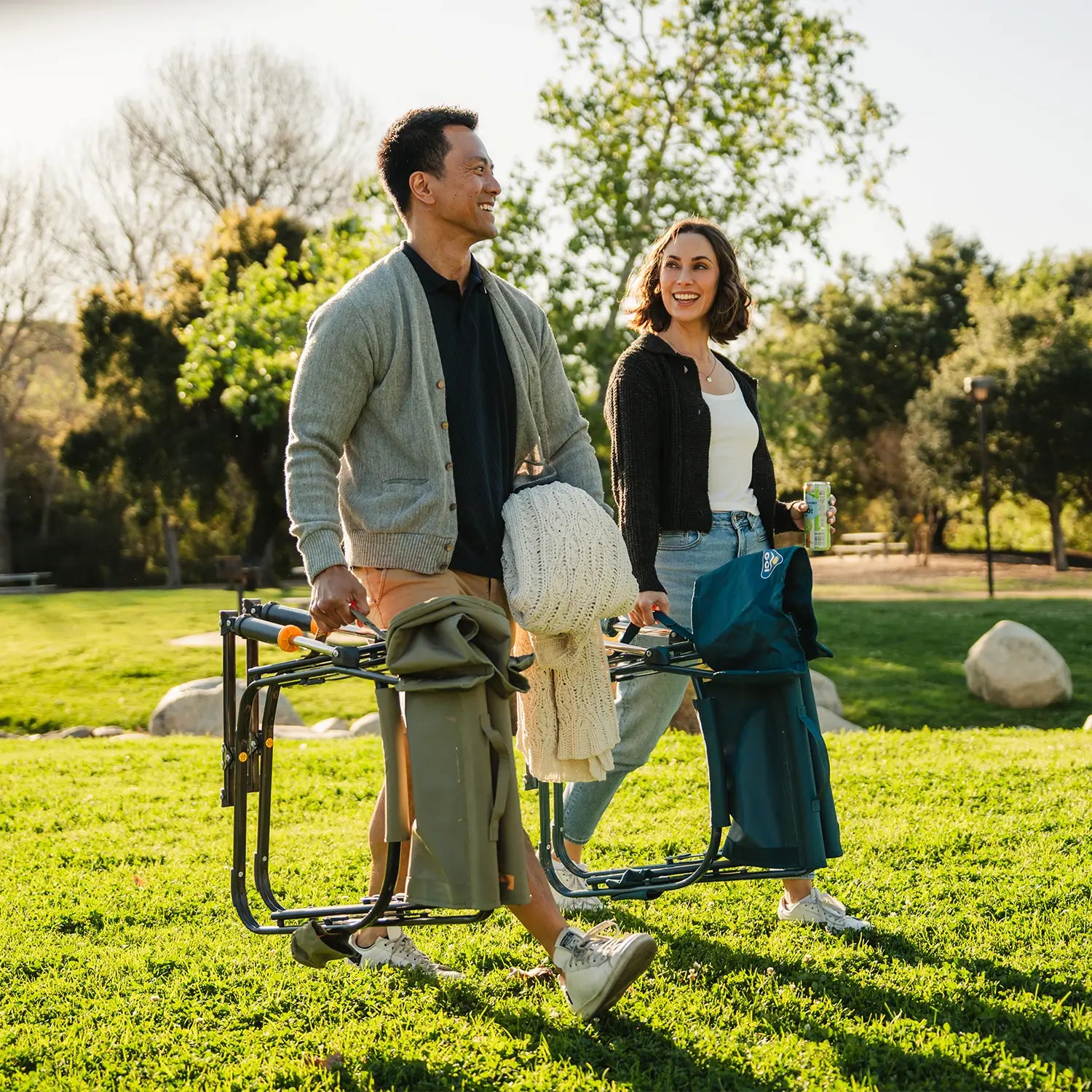 Patented Spring-Action Grab & Go Rocker - Choice 551 - RoadTrip Rocker Smooth Motion Camp Chair Detail