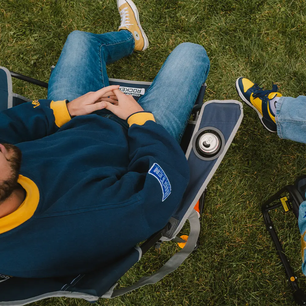 Patented Spring-Action Comfort Pro Rocker - Choice 375 - Patented Spring-Action Rocking Chair for Camping Detail