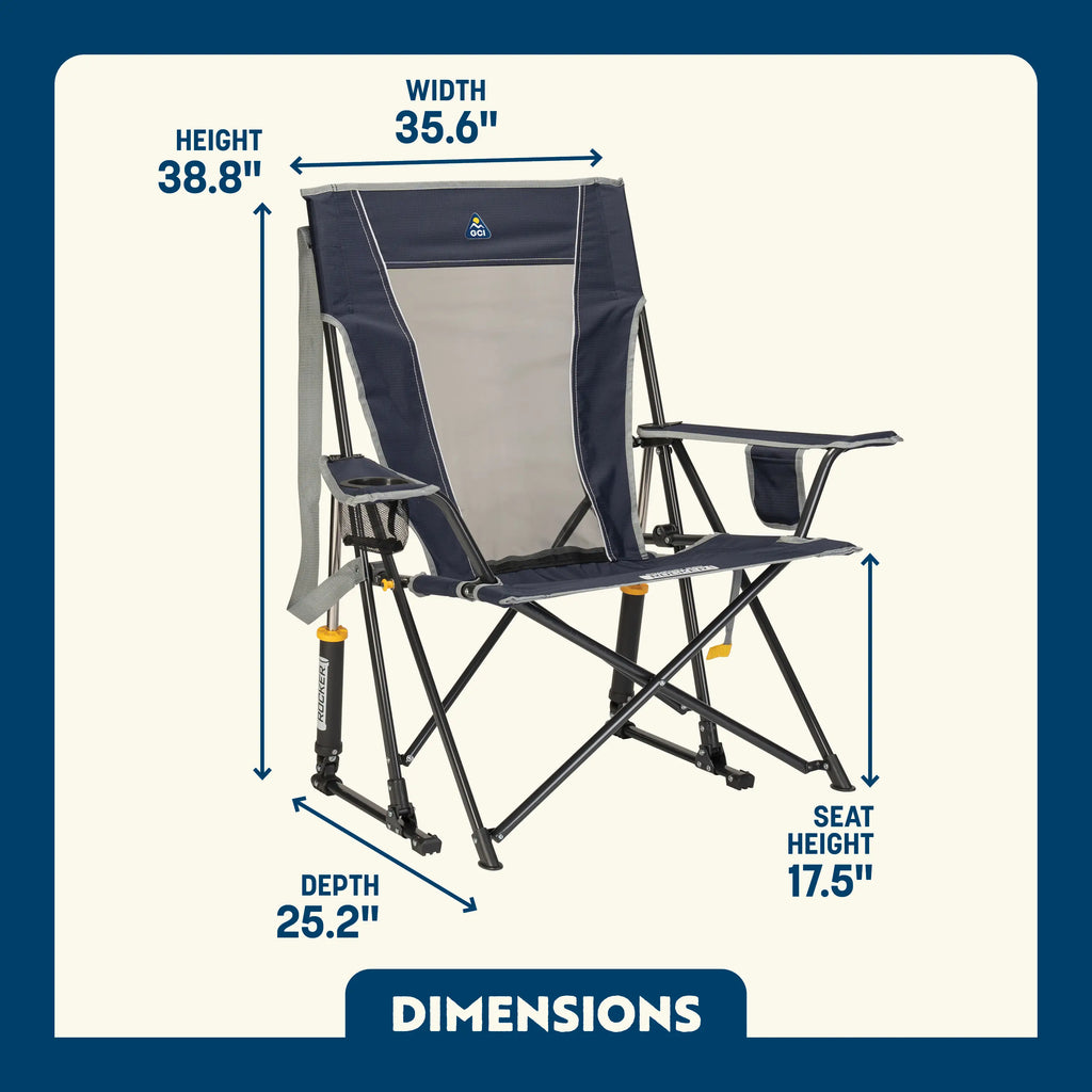 Patented Spring-Action Comfort Pro Rocker - Choice 375 - Patented Spring-Action Rocking Chair for Camping Detail