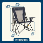 Patented Spring-Action Comfort Pro Rocker - Choice 375 - Patented Spring-Action Rocking Chair for Camping Detail