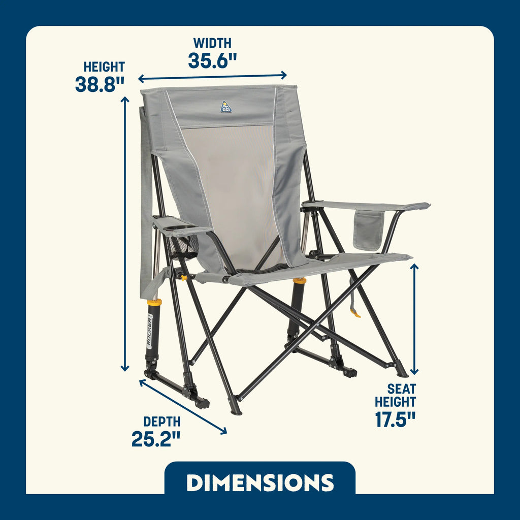 Patented Spring-Action Comfort Pro Rocker - Choice 375 - Patented Spring-Action Rocking Chair for Camping Detail