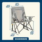 Patented Spring-Action Comfort Pro Rocker - Choice 375 - Patented Spring-Action Rocking Chair for Camping Detail