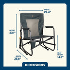 Smooth Motion FirePit Rocker - Choice 737 - RoadTrip Rocker Smooth Motion Camp Chair Detail