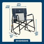 Smooth Motion Freestyle Rocker XL - Choice 552 - Heavy-Duty Kickback Rocker with Beverage Holder Detail