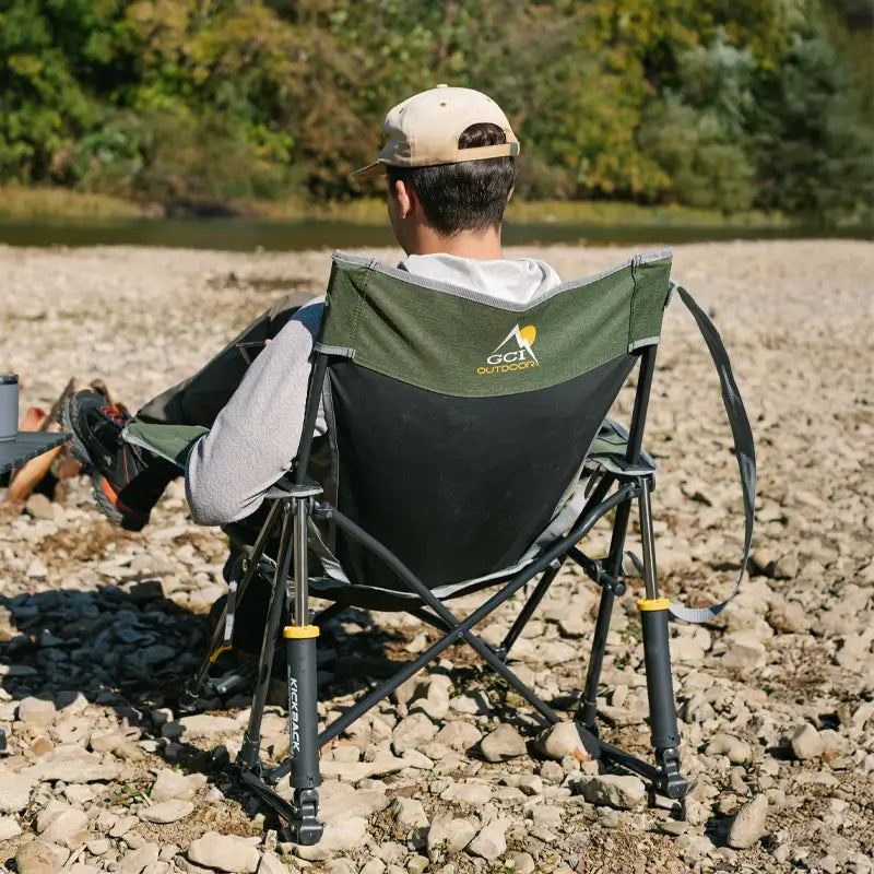 Premium All-Weather Kickback Rocker - Choice 345 - RoadTrip Rocker Smooth Motion Camp Chair Detail