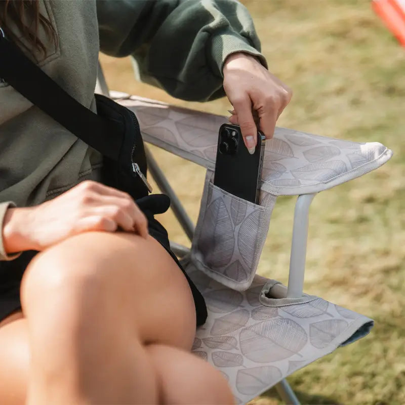 Premium All-Weather Kickback Rocker - Choice 345 - RoadTrip Rocker Smooth Motion Camp Chair Detail