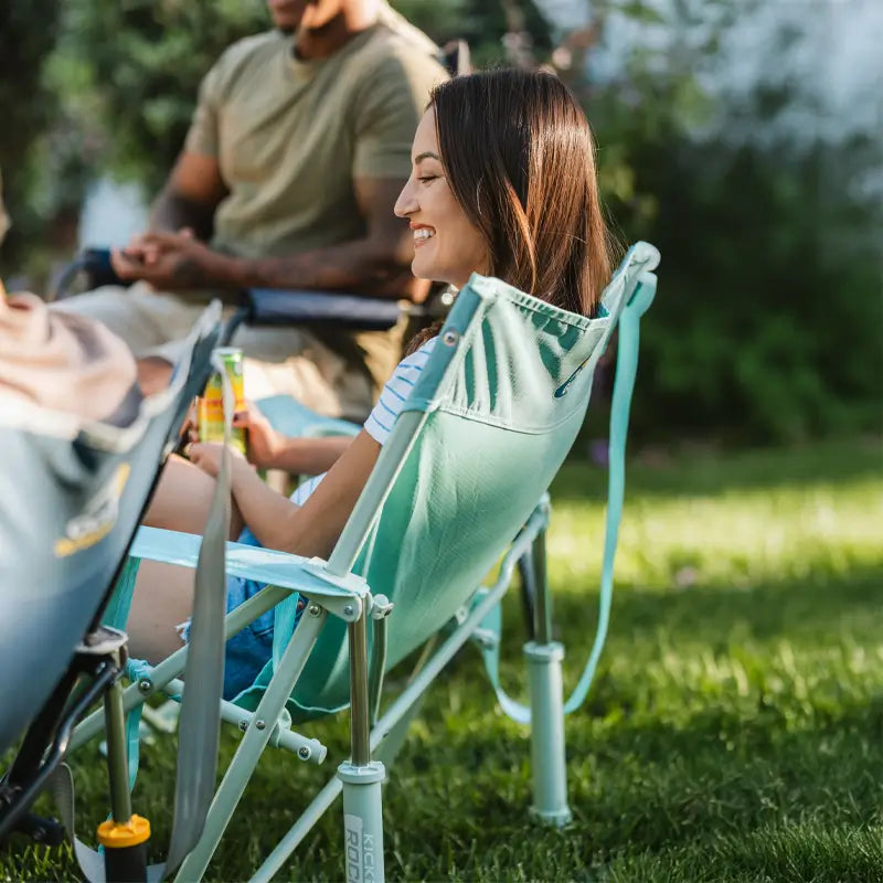 Premium All-Weather Kickback Rocker - Choice 345 - RoadTrip Rocker Smooth Motion Camp Chair Detail