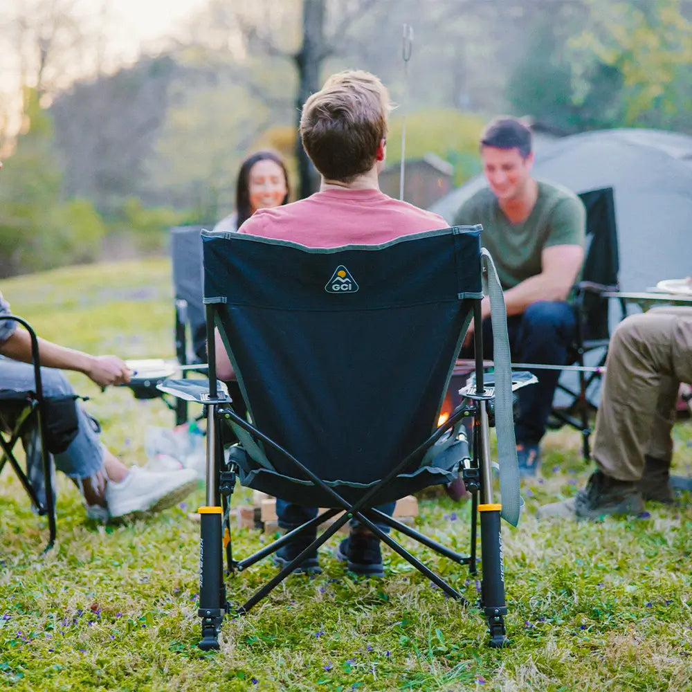 Premium All-Weather Kickback Rocker - Choice 345 - RoadTrip Rocker Smooth Motion Camp Chair Detail