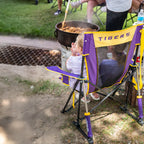Smooth Motion College Comfort Pro Rocker - LSU Tigers - Choice 880 - Heavy-Duty Kickback Rocker with Beverage Holder Detail